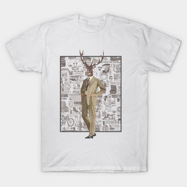 Retro Stag // Bilcos Designs T-Shirt by BilcosDesigns